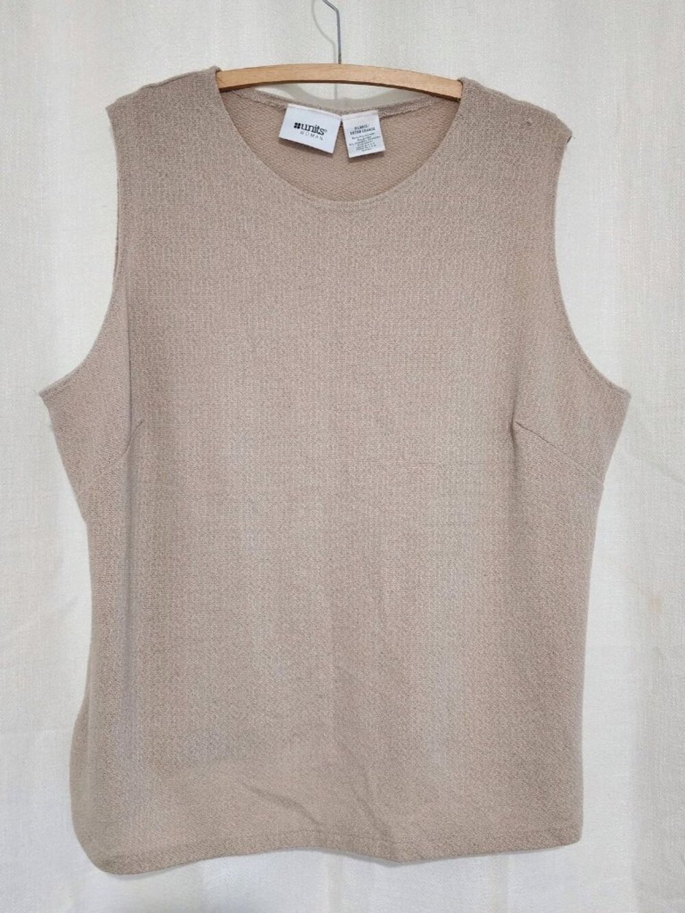 Units Woman Women's Blouse Sleeveless Tan Size XL